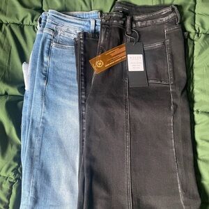 Ksen Black and Blue Flare & Wide Leg Jeans